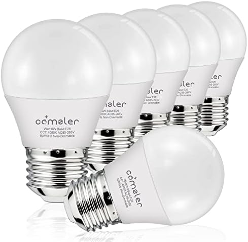 Lâmpada de geladeira LED de Comzler, lâmpadas E26 LED 60 watts equivalente, Appliancias A15 Small Bulbs E26