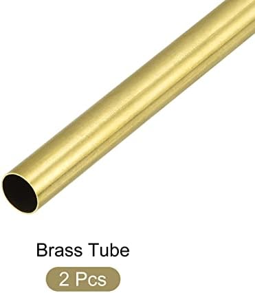 Metallixity Brass Tube 2pcs, tubulação reta - para móveis em casa, máquinas, artesanato de bricolage