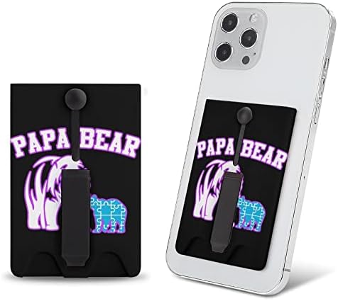 Autismo Papa Bear adesivo Phone Grip Holder com Pop Out Stand dobrável Kickstand com impressão de design