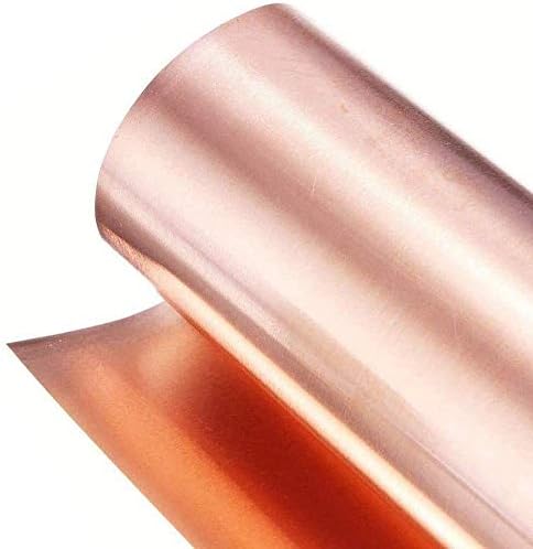 Yiwango 99,9% de cobre puro Placa de folha de folha de metal t2 rolo de alumínio de metal de alta pureza, 20x1000mm, espessura 0,6 mm de folha de cobre pura