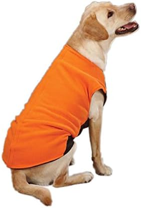 Zack e Zoey Polyester Fleece Dog Colet com baú ripstop, x-small, laranja