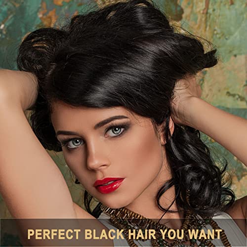 Shampoo de tinta de cabelo preto tenglong para cabelos grisalhos, shampoo de cabelo preto de coco de