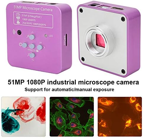 Walfront 51MP 1080p 60fps Câmera de microscópio USB Microscópio Industrial Câmera de lupa para