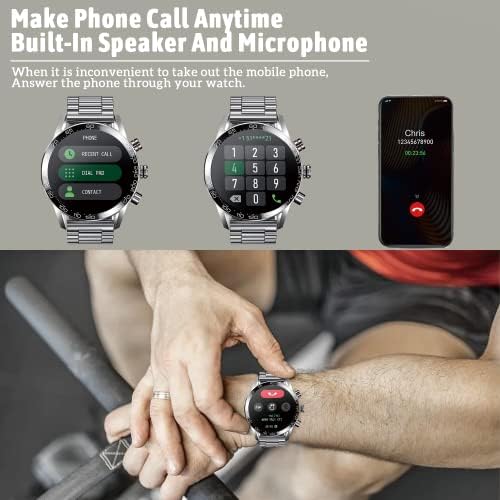 RollStimi Men's Smartwatch, tela sensível ao toque de 1,32 , rastreador de atividades com chamadas de voz Bluetooth/monitoramento
