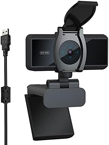 Webcam, 5 milhões de pixels de resolução HD Webcam com microfone, webcam USB para PC Laptop Desktop Video