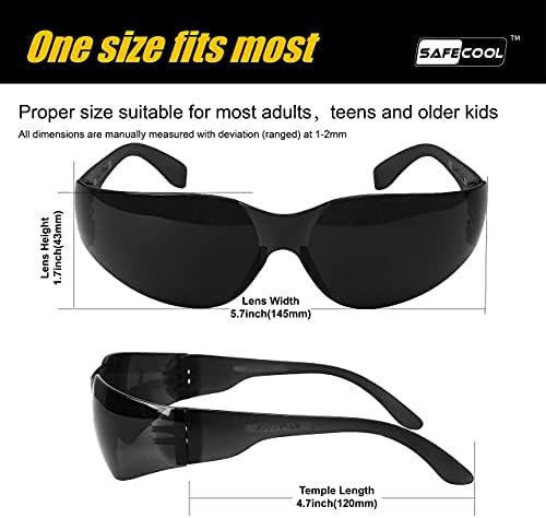 Óculos de segurança Safecool óculos de proteção pacote resistente a óculos de proteção de 12 ou 24