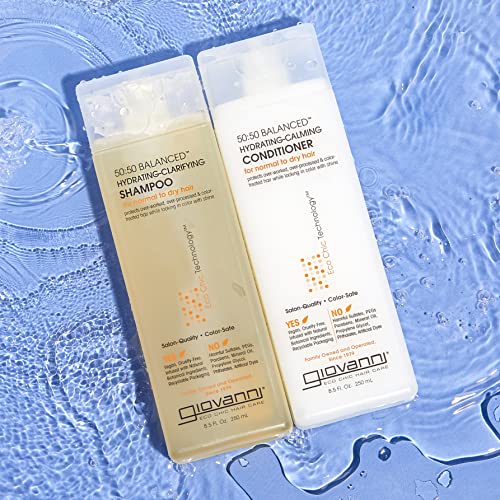Giovanni ECO Chic 50:50 Balanced shampoo esclarecedor, 128 oz. - folhas pH do cabelo equilibrado para superprocessado,