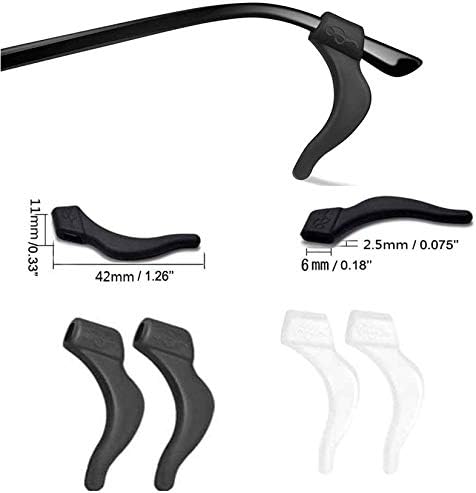Retentores de óculos de 12 pares ZOTECH, Premium Silicone Anti-Slip Eyeglass Solter, Protetores de