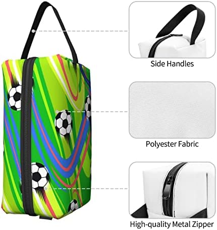 Afilleve Abstract Green Football Green Bolsa de higieness de higiene pessoal pendurada kit de kit de chuveiro