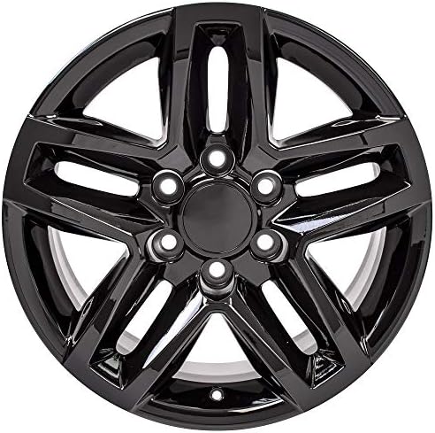 OE Wheels LLC Rim de 18 polegadas se encaixa no Chevy Silverado Trail Rod Wheel CV34b 18x8.5 Wheel Black Hollander 5911