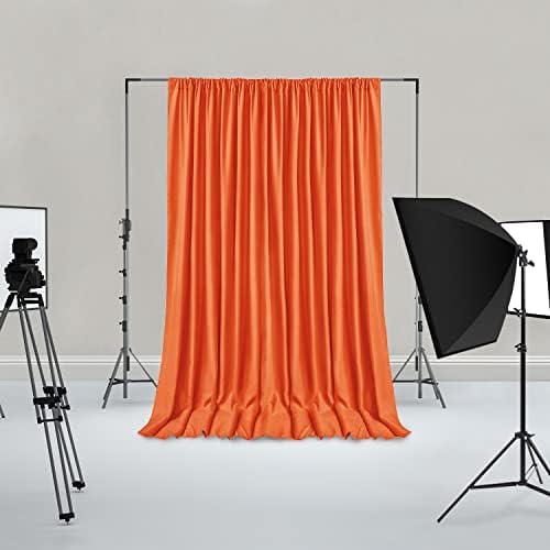 Cortinas de cenário laranja hiasan para festas, cortinas de pano de fundo fotográficas de poliéster