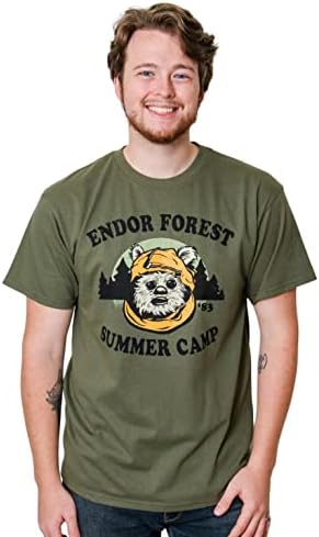 Camiseta do acampamento de verão da floresta ewok Endor Return Jedi Funny Adult T-shirt