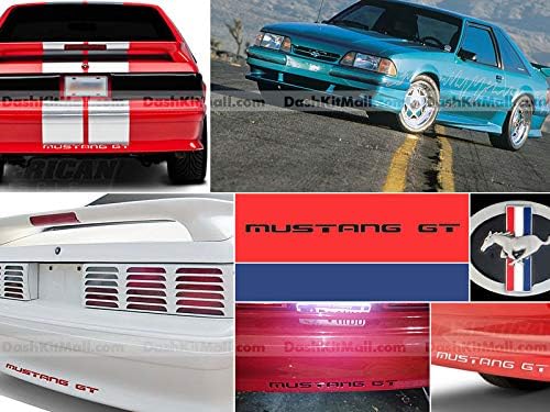 SF Sales EUA - Cartas do para -choque traseiro vermelho para Mustang GT 1987-1993 Inserções traseiras e não