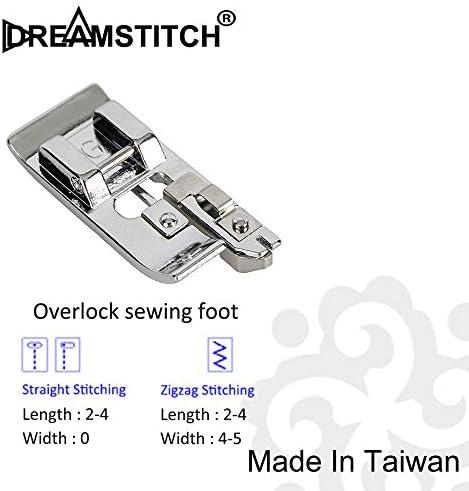 DreamStitch XC3098051 Snap On Overcasting Pressser Foot Fits Para Babylock, Brother, Simplicity, Singer Sewing