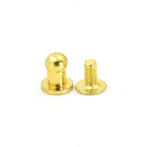 50 conjuntos de 5 mm de 1/5 de bronze parafuso de bronze para parafuso para parafuso prego níquel