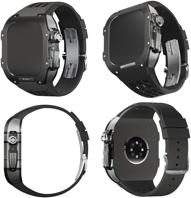 Liga de titânio de tira de borracha Dyizu para Iwatch relógio SE/4/5/6 Apple Mod Acessórios Acessórios