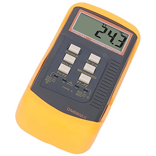 Termômetro digital de 2 canais, fácil de usar o termômetro digital de baixa potência Indicador