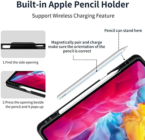Gexmil para iPad de couro Air5/ Air4 10,9 polegadas 2022/2020 Caseipad Pro 11 2018, com porta-lápis de Apple