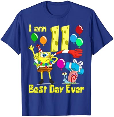 Mademark x Bob Esponja Squarepants - Bob Esponja Eu tenho 11 anos de T -shirt de festa de aniversário