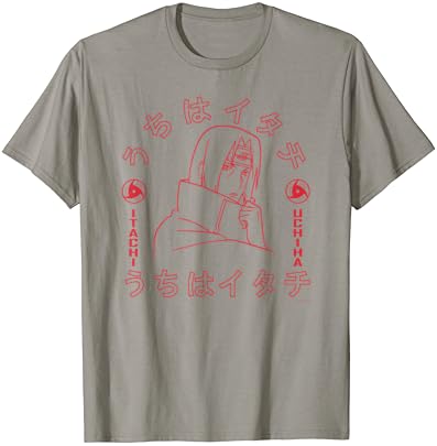 Naruto Shippuden Itachi da camiseta de manga curta Sharingan