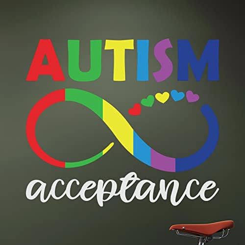 Infinito autismo aceitação de coração adesivo de parede de vinil adesivo de consciência do autismo para parede