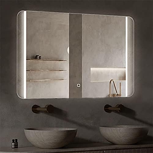 S · Bagno 24 X36 Espelhos de banheiro LED com alto -falante Bluetooth, banheiros montados na parede espelhos