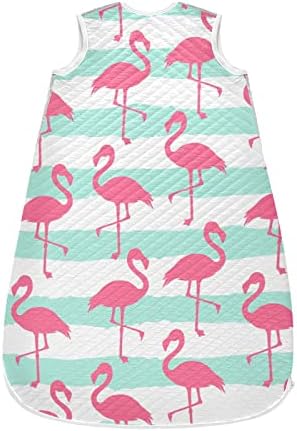Vvfelixl Vector Padrão sem costura com cobertor Flamingo Baby vestível, saco de dormir de transição