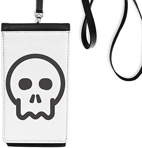 Esqueleto adorável online rosto de halloween carteira bolsa pendurada bolsa móvel bolso preto