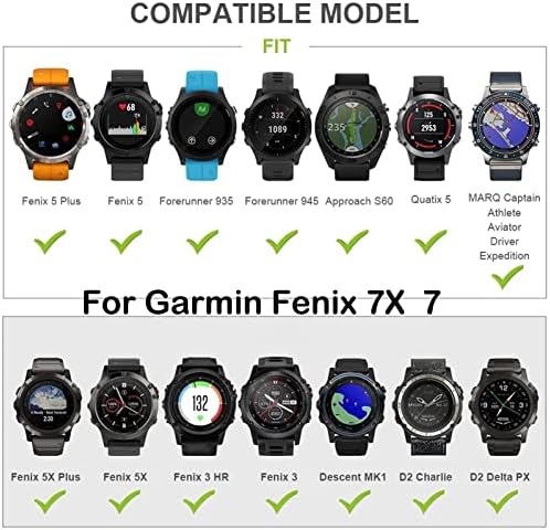Irjfp Leather Quickfit Watch Band Strap for Garmin Fenix ​​7x 6x 5x 3 3hr pulseira de pulseira para Garmin