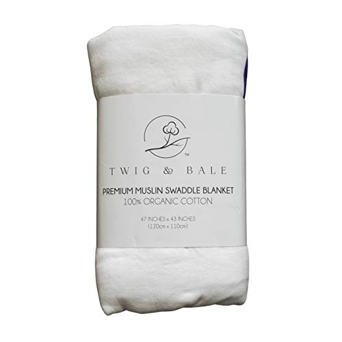 Twig & Bale Kansas State Baby Blanket Organic Cotton Muslin Swaddle Planta - 47 x 43 - Fãs de K -State