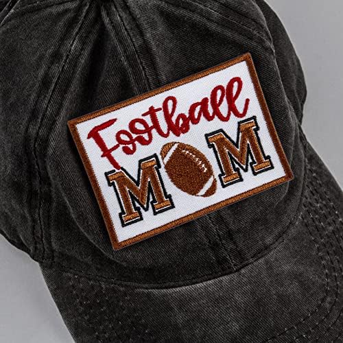 Futebol Mom Patch - American Football Sports Fans Family Love - Ferro bordado no Applique Badge Patch - Tamanho: