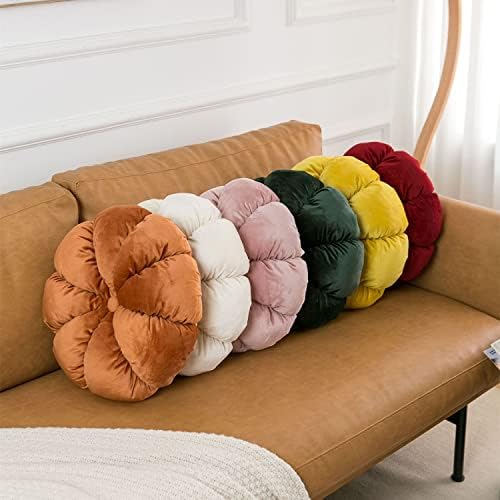 Almofada redonda de travesseiro redondo de cor redonda de pingesilu, almofada de travesseiro de outono