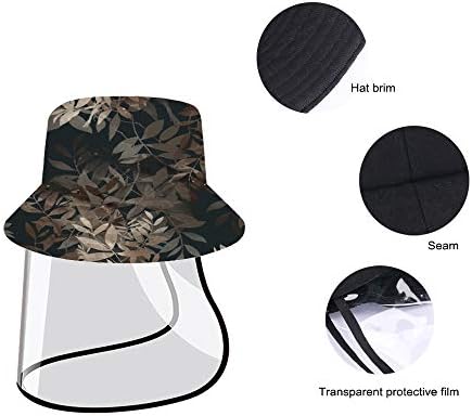 Lifecustomize visor de chapéu de pescador com cobertura, folhas abstratas folhas aquarela protetora