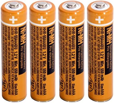 Ni-MH AAA Bateria recarregável 1.2V 550mAh 4-Pack HHR-55AAABU AAA Baterias para telefones sem fio da Panasonic,