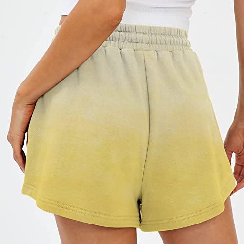 Shorts para mulheres de verão Casual Casual Plus Tamanho Elastic da perna larga Boho cor sólida cor de shorts