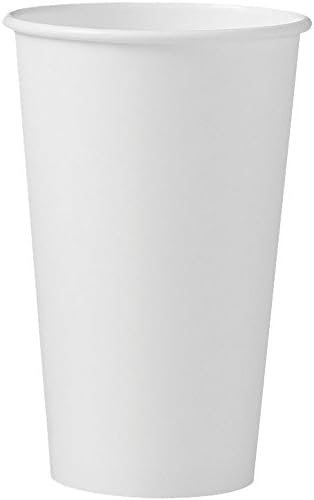 Solo FoodService 316W 16 oz. Papel branco copo quente nohandle singlepoly