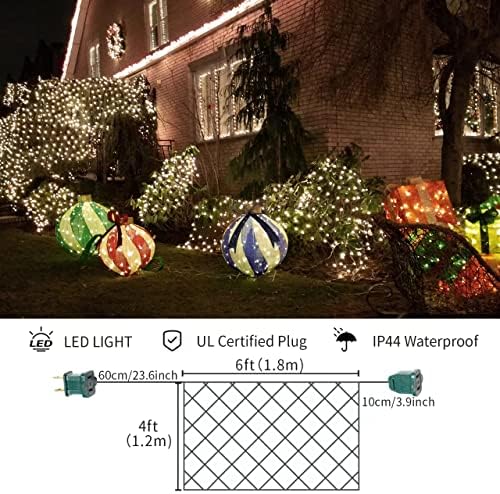 Lâmpadas de Natal Lamphome LED LUZES DE CRILAÇÕES DO CRISTO AO ANTERIOR 150 LUZES DE MESH DE MEÇA DE Fada