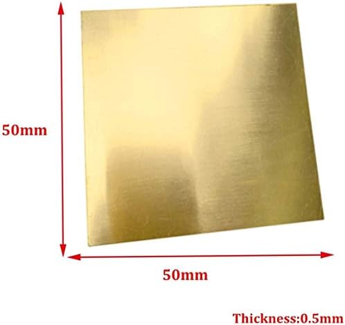 Placa de latão Kekeyang 1 PCS Folha de cobre, 0. 5mm de espessura sem arranhões amplamente utilizados em chapa