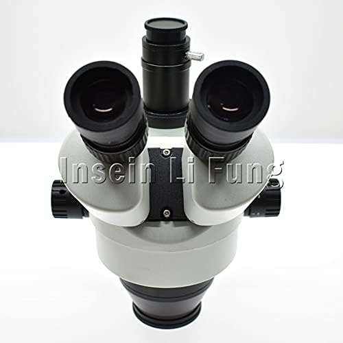 Wuyuesun Binocular Zoom contínuo 7x-45x Microscópio estéreo trinocular Trinocular Microscópio industrial focal