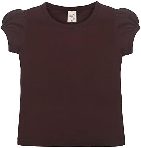 Camiseta de algodão do pescoço curto de Lilax Girls Short Girls