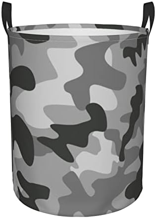 Camouflage Sports Cestos de roupas sujas dobráveis ​​para a cozinha de quarto de lavanderia, pequena
