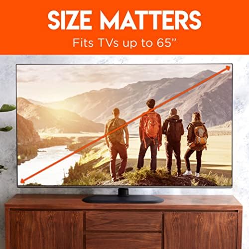Stand giratória de TV ecogear e cinta de segurança - suporte de substituição universal para TVs até 65