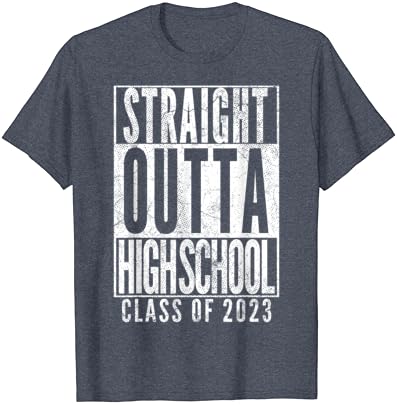 Straight Outta High School Class de 2023 T-shirt de presente de formatura