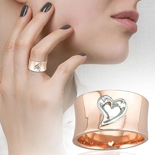 Anel de coração Popular requintado anel de jóias simples de moda rosa acessórios populares anéis