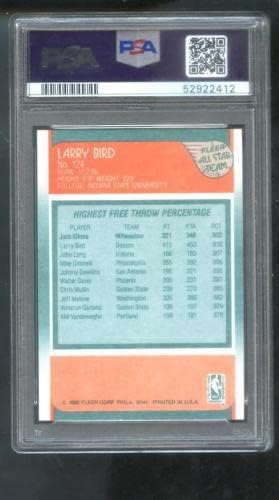 1988-89 Fleer 124 Larry Bird All-Star PSA 10 Card de basquete classificado NBA 1989-Cartões de basquete
