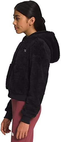 A capa de North Face Girls 'Aseve Oso lã com capuz Full-Zip, TNF Black, Small