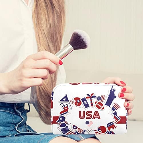 Bolsa de higiene pessoal, bolsa de cosméticos de maquiagem para homens, símbolo de bandeira americana