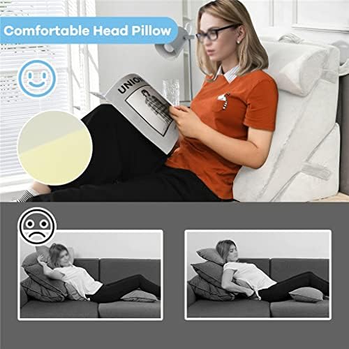 Renslat Bed Cedge travesseiro ajustável Coloque traseiro suporta Memória A apoio de cabeça do pescoço
