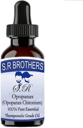 S.R Brothers Opopanax puro e natural terapêutico Óleo essencial com gotas de gotas 30ml