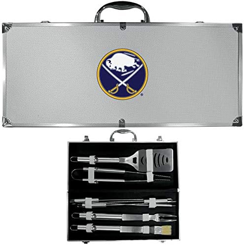 Siskiyou Sports NHL Unissex Stainless Stone BBQ Conjunto com caixa de metal